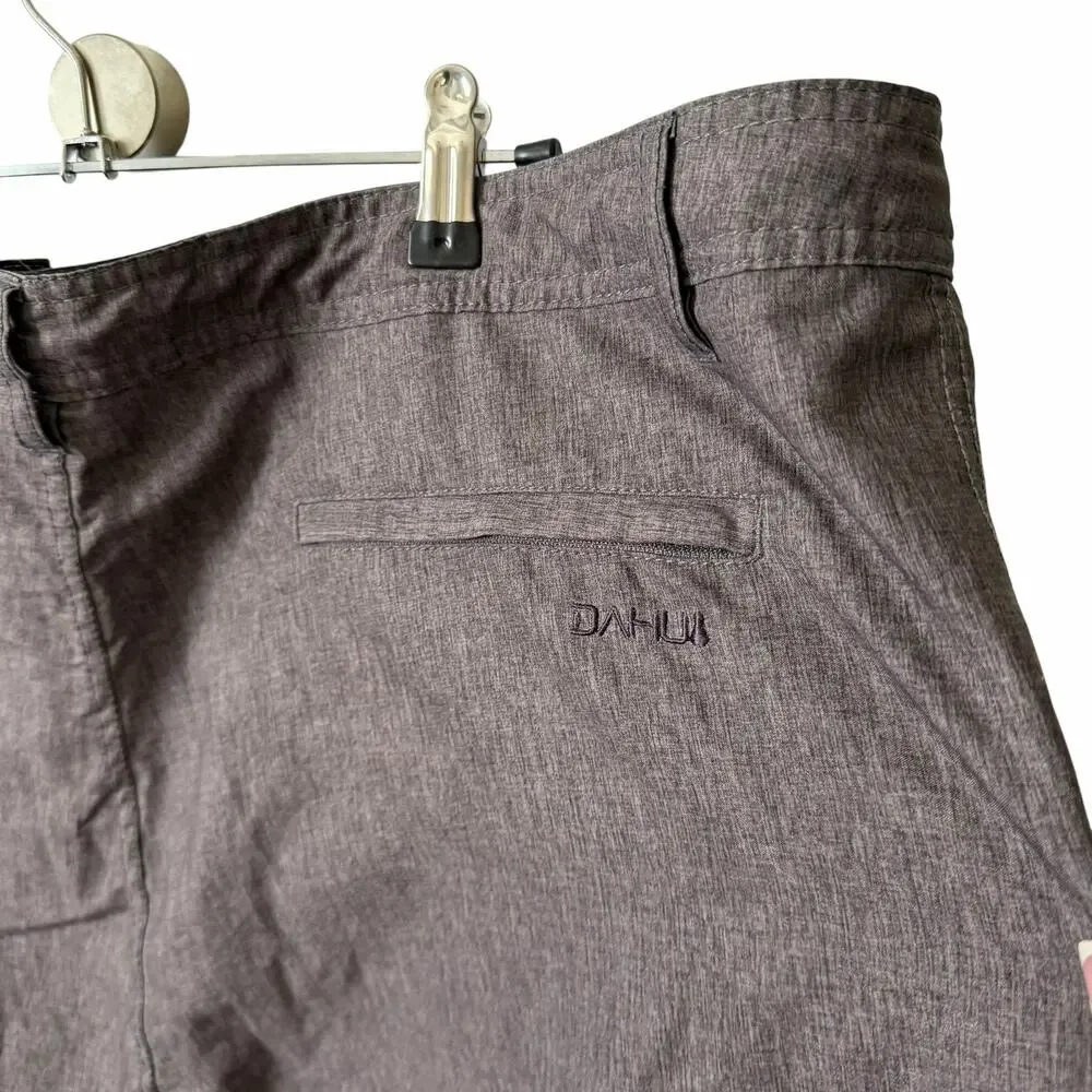 Set of 2 Da Hui Mens Size 42 Casual Shorts Hybrid Collection Beige Heather Gray